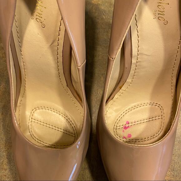 Segolene Paris Beige Pointed Toe Heels Size 8 Light Brown - Picture 2 of 9